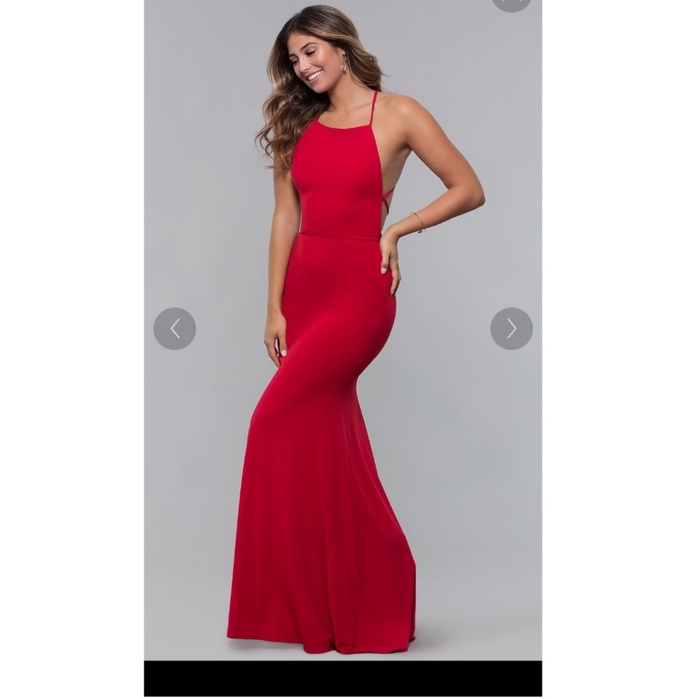 Red backless Formal / Prom Dress